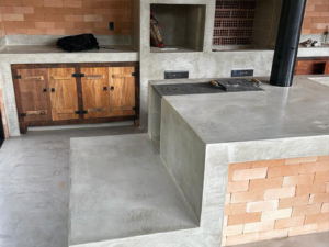 Cimento Queimado Balcão Cozinha