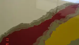 Evopiso Revestimento Colorido Vermelho e Amarelo
