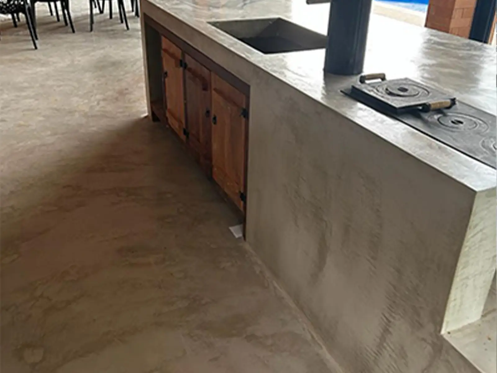 Versatilidade Cimento Queimado Balcão