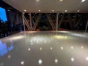 Piso Poliuretano Evopiso Obra em Academia BodyTech Shopping Iguatemi